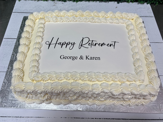 Vintage Branded/Logo Sheet Cake