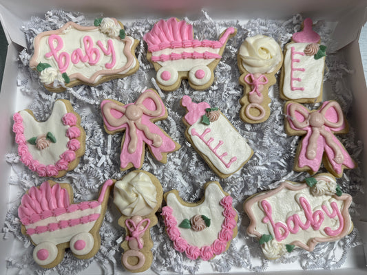 Baby Girl- Baby Shower Cookie Set