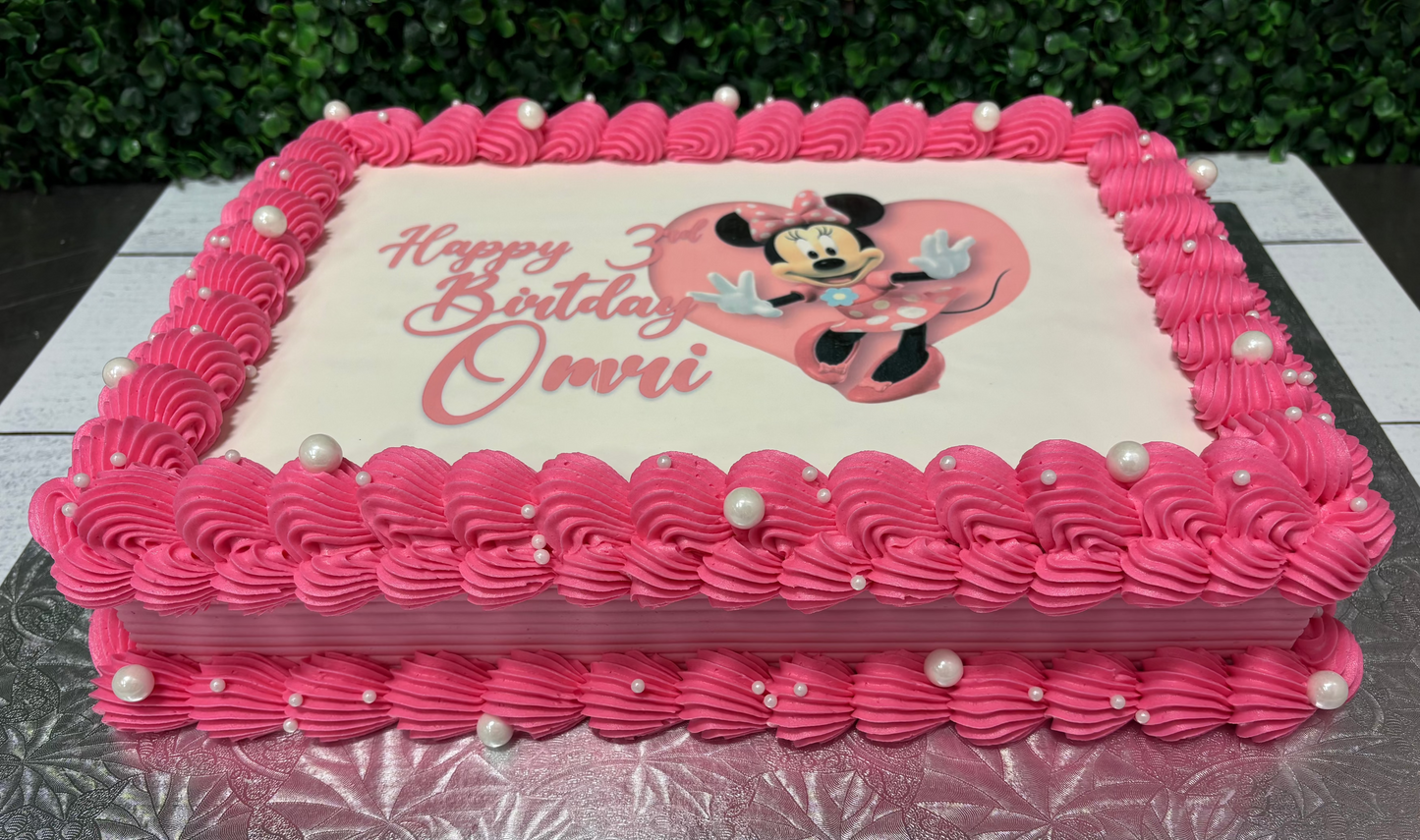 Character themed sheet cakes