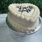 Single Layer Heart Cake