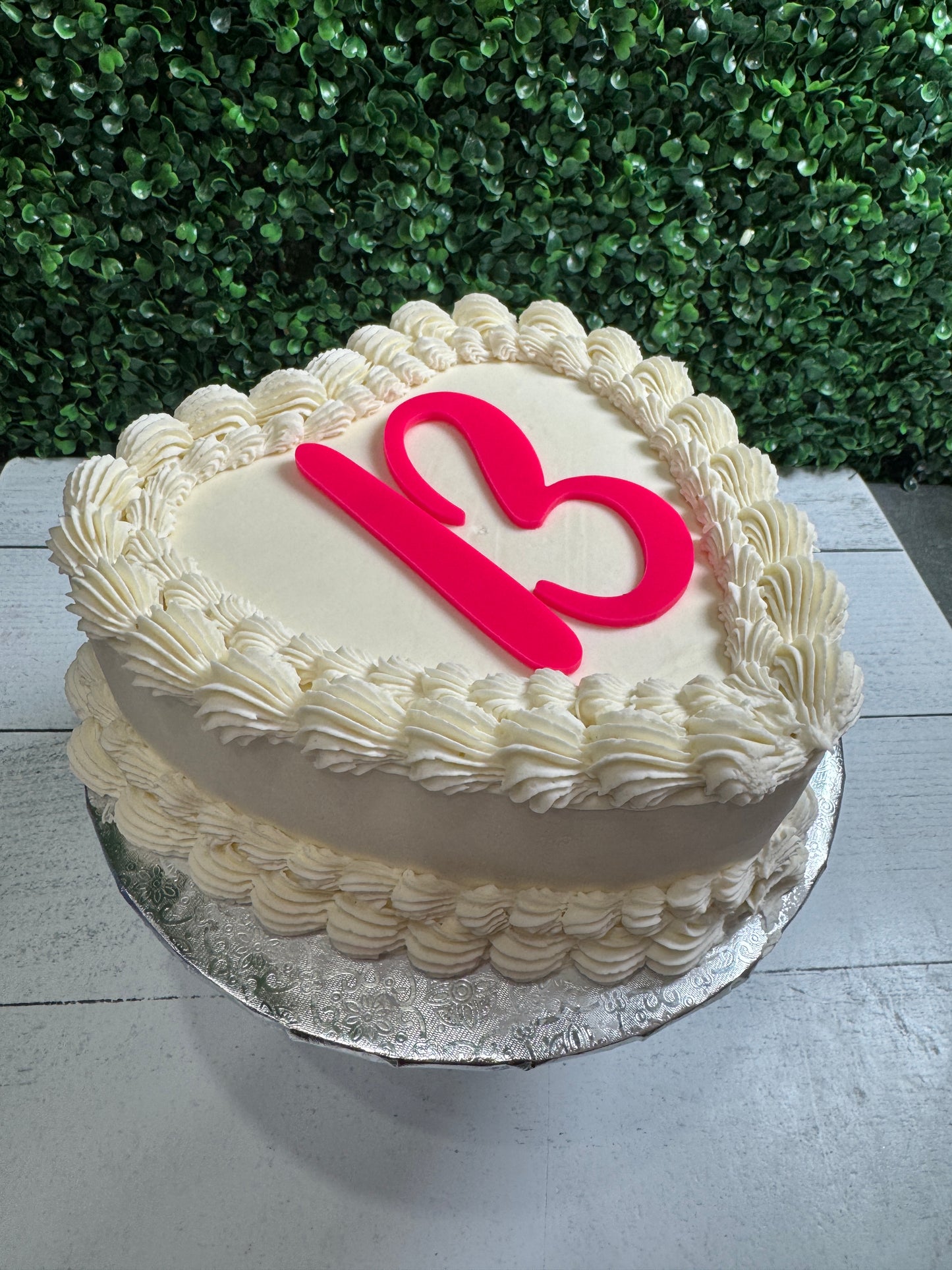 Single Layer Heart Cake