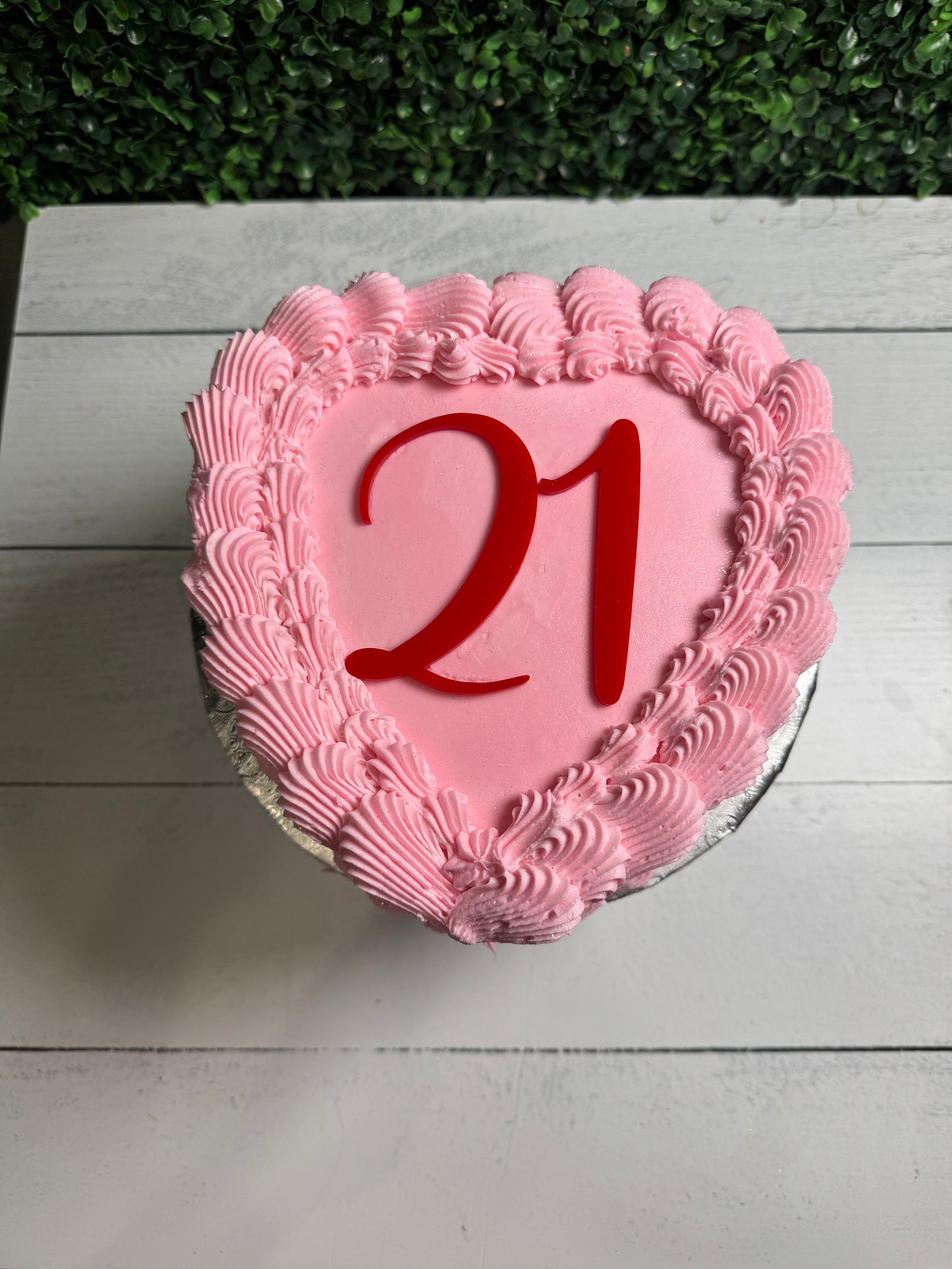 Single Layer Heart Cake