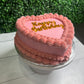 Single Layer Heart Cake