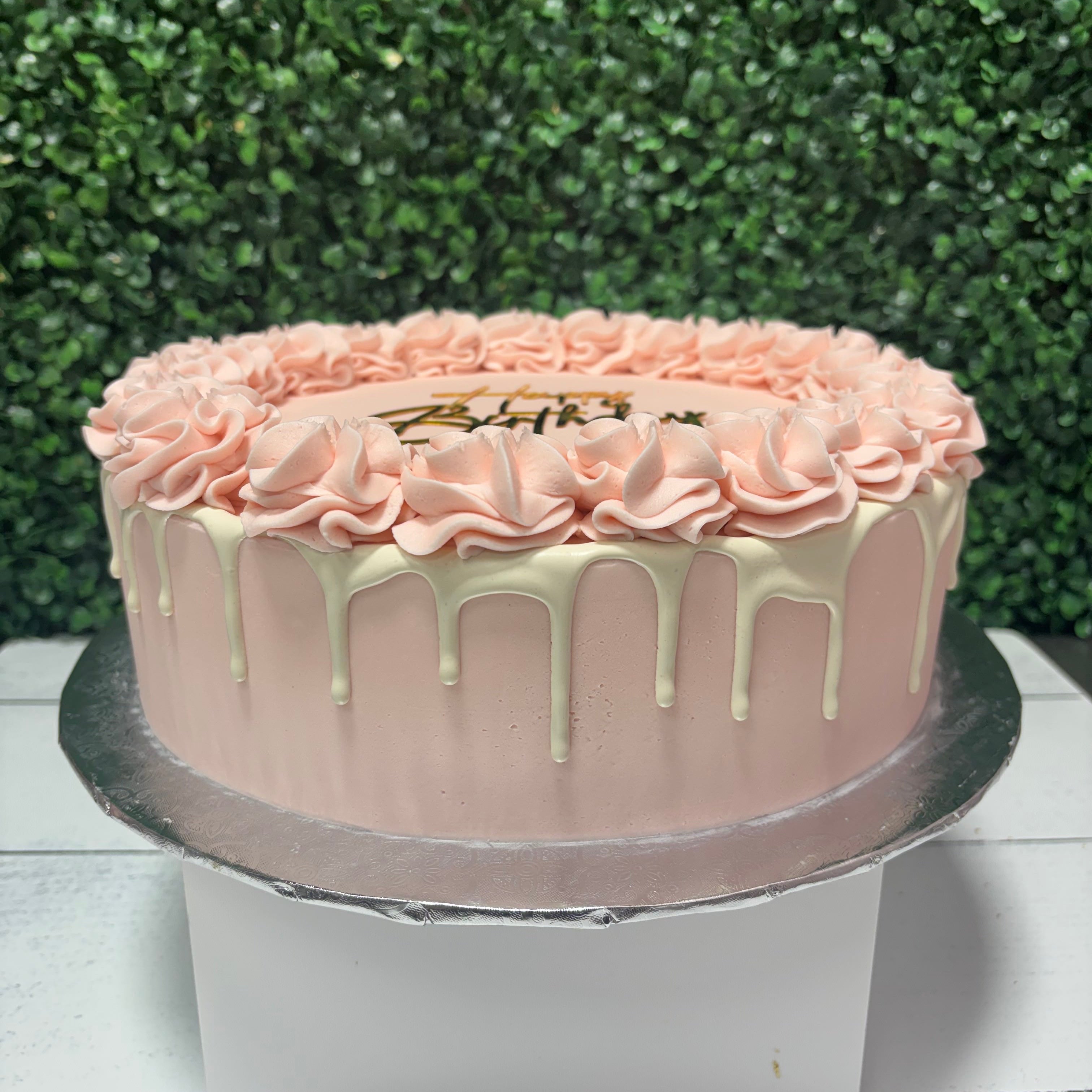 Classic Celebration Cake- Vanilla SINGLE LAYER, 10inch – JustCakeIt!