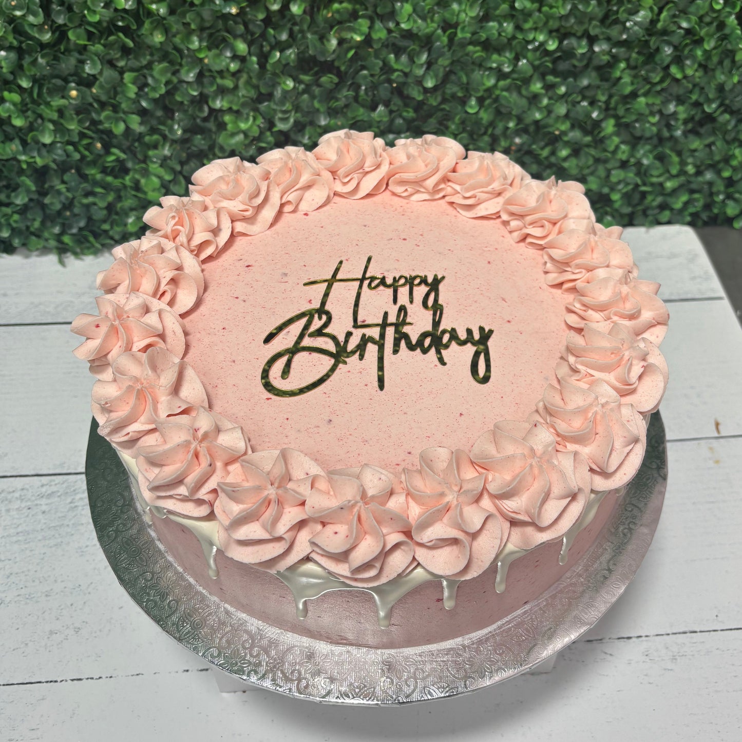 Classic Celebration Cake- Strawberry SINGLE LAYER, 10inch
