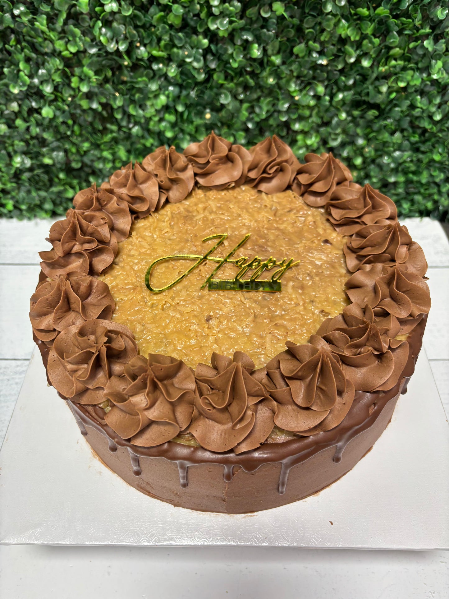 Classic Celebration Cake- German Chocolate SINGLE LAYER, 10inch