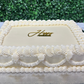 Vintage Piped sheet cake