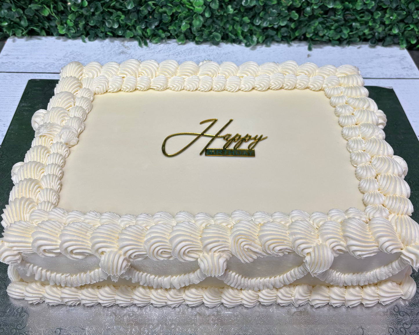 Vintage Piped sheet cake
