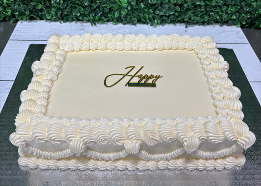 Vintage Piped sheet cake