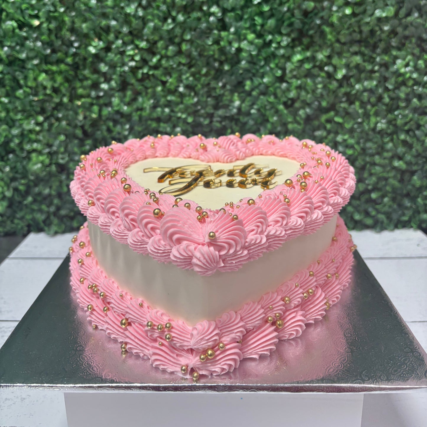 Single Layer Heart Cake