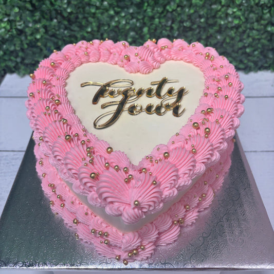 Single Layer Heart Cake