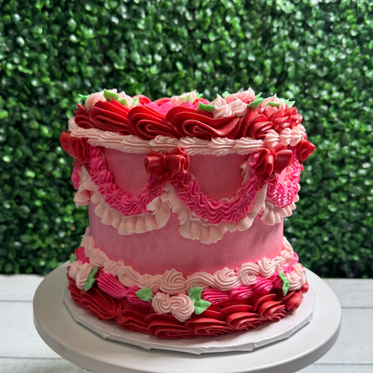 Vintage Inspired Valentine’s Day Cake