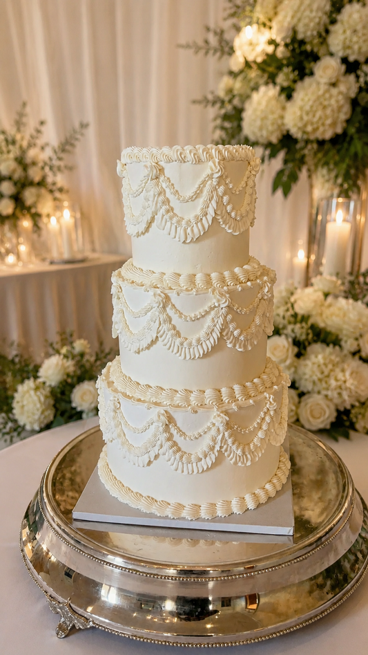 Classic Vintage- Wedding (3 tier)