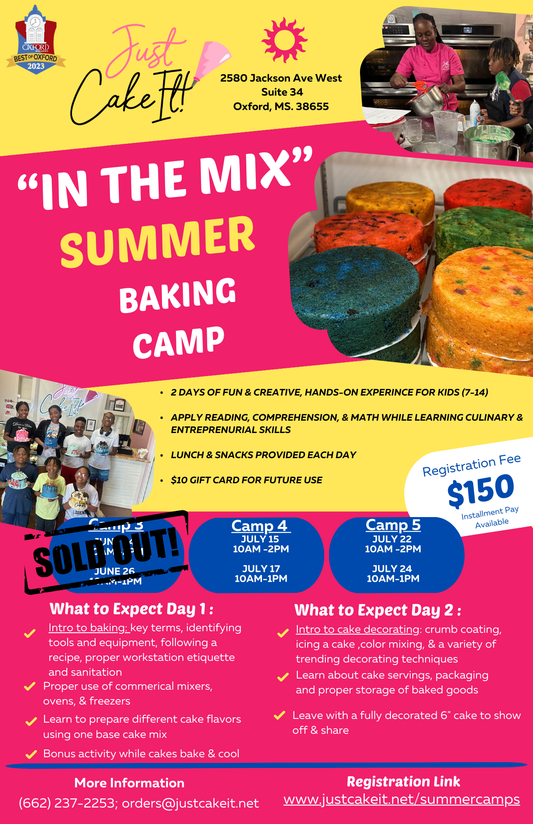 In The Mix Summer Baking Camp (Camp 4: July 15 & 17)