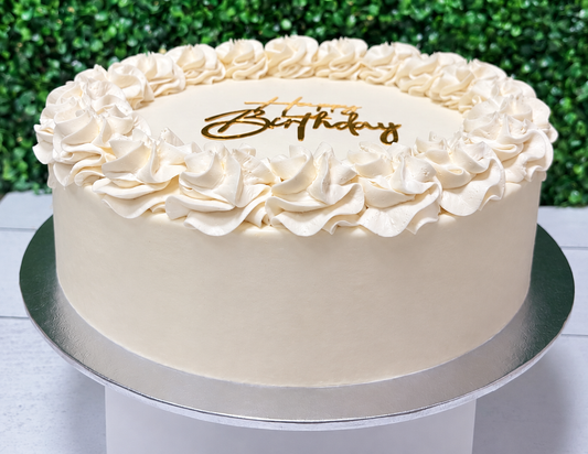 Classic Celebration Cake- Sugar Free (Vanilla or Chocolate) SINGLE LAYER, 10inch