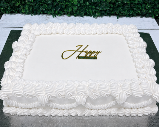 Vintage Piped sheet cake