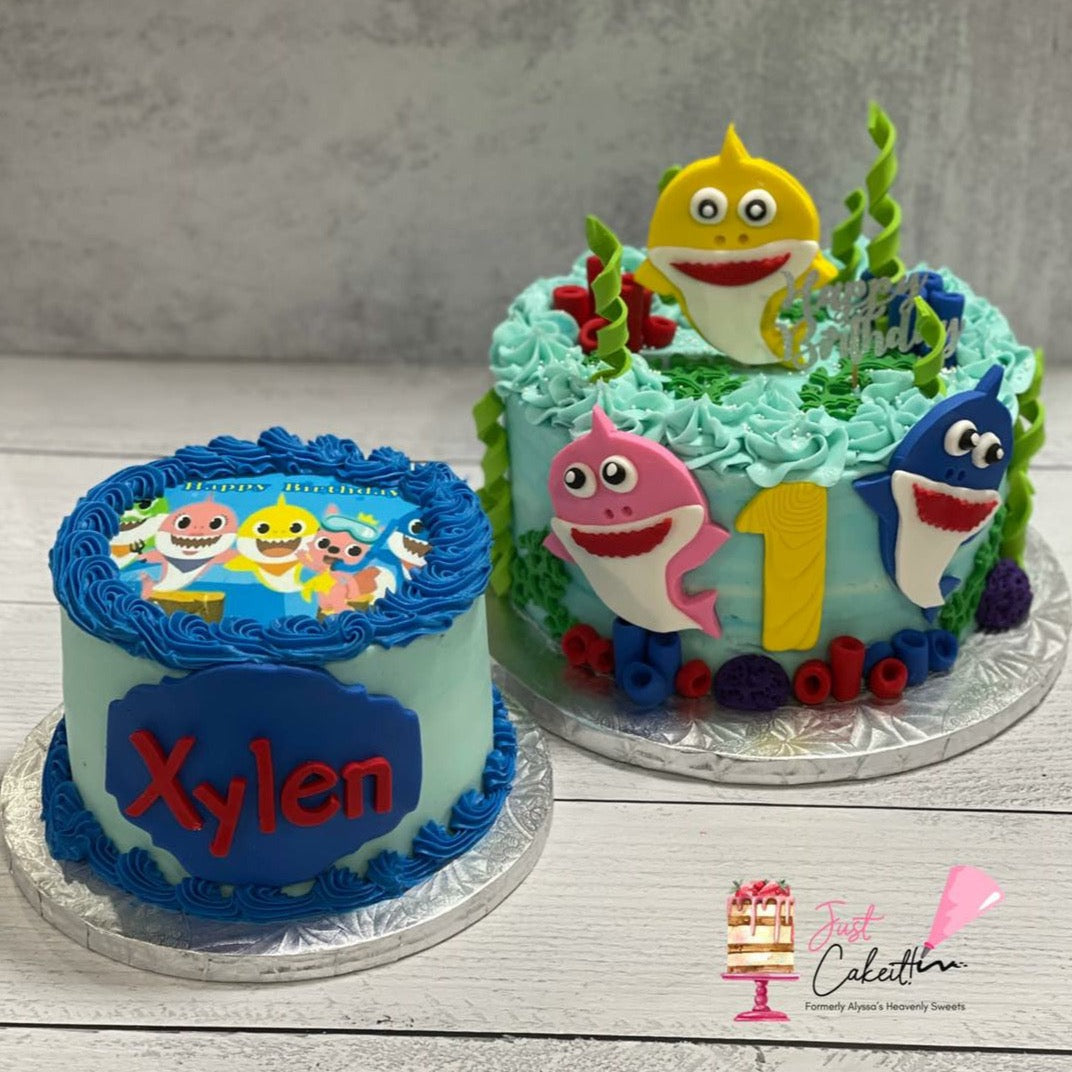 Baby Shark Ocean Cake - | Kids popular cake deisgn
